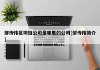 邹传伟区块链公司是哪里的公司[邹传伟简介]